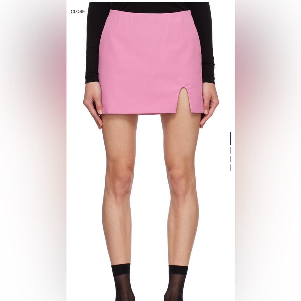 Pink Slit Cut Miniskirt